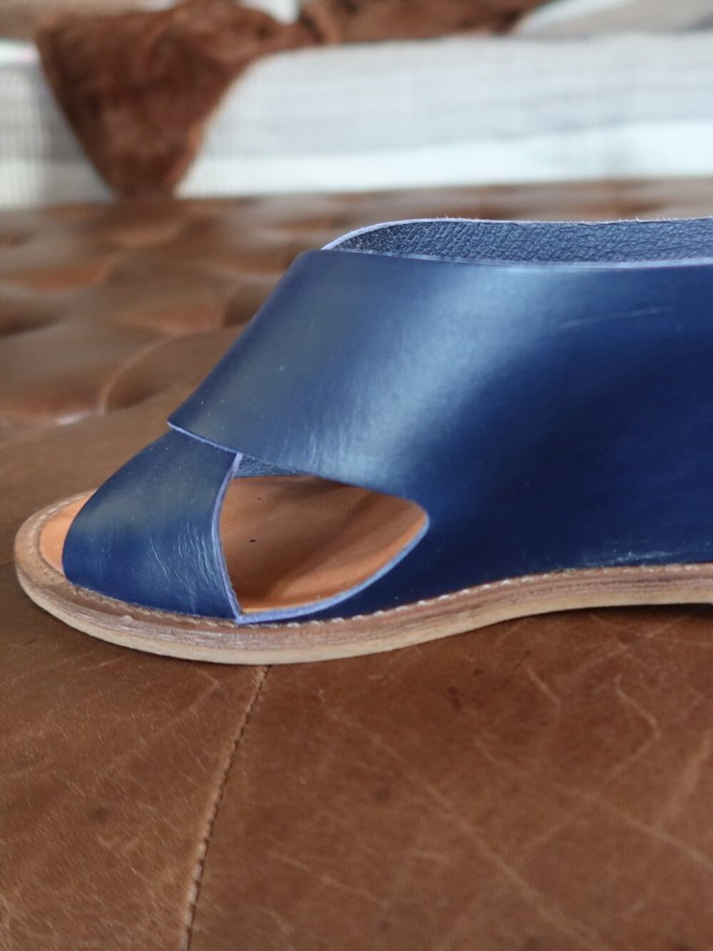 Matisse "Habitual" sandals in blue leather size 6 1/2 $150 with original box